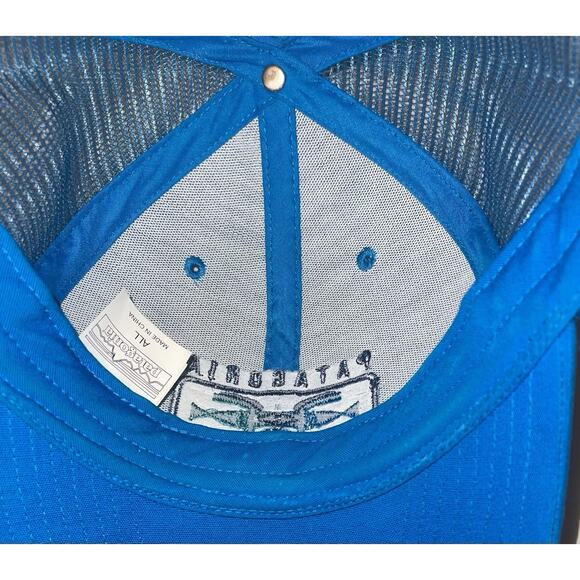 Patagonia Trident Flying Fish Blue Snapback Trucker Hat Mesh - Picture 4 of 5